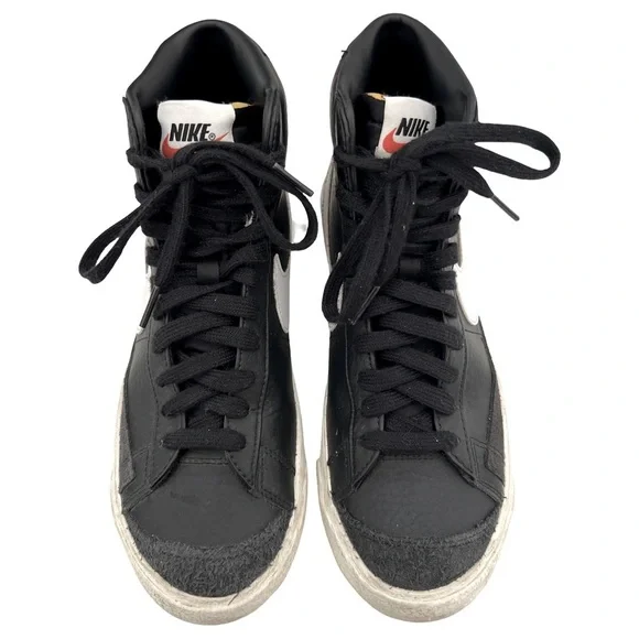 NIKE • Black & White High Top Blazer Mid '77 Vintage Unisex Sneakers Shoes - Picture 2 of 11